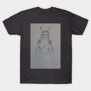 Violexx- Tiefling Cleric from Intelligence Check T-Shirt